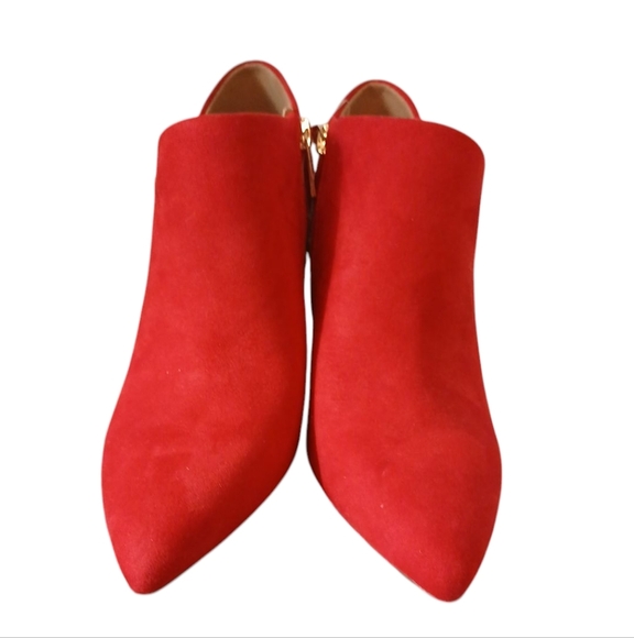 Jessica Simpson Averna Red Suede Ankle Boots Stiletto Heeled Booties size 7.5 - Picture 2 of 13